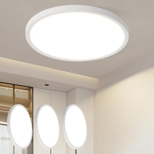 Plafonnier Salon Blanc  3000k 24w Cuisine Chambre Et Couloir Pour Salle De Bain