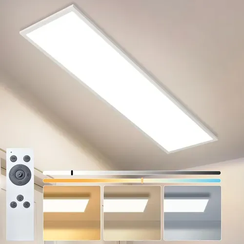 Plafonnier LED Pour Salon 100 X 25 Cm Plafonnier 13.5w Intensité Variable Avec Télécommande