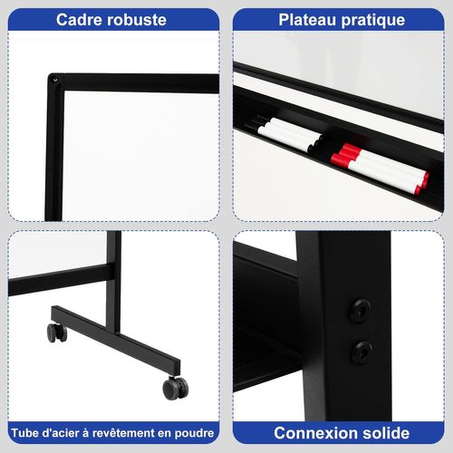 Tableau Blanc Magnétique Pour Portées Musicales - 2 Faces Effaçables - 28,4 X 21 Cm - Pour Enseignement à La Maison - 8