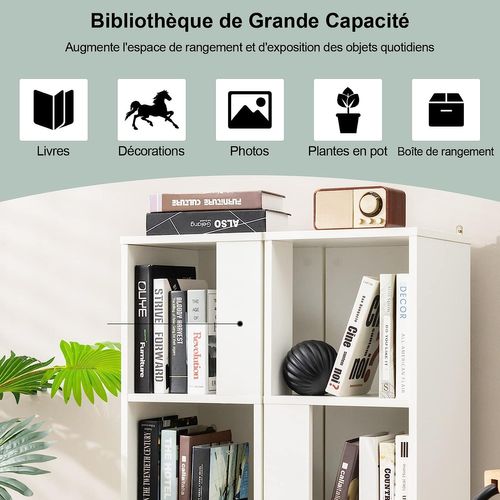 Bibliothèque Géométrique 7 Niveaux Avec Kits Anti-basculement, Neuve