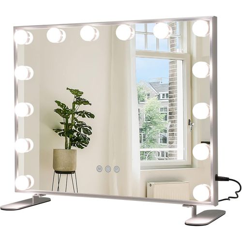 Miroir De Maquillage Hollywood 14 Ampoules LED, 50x18x43 Cm