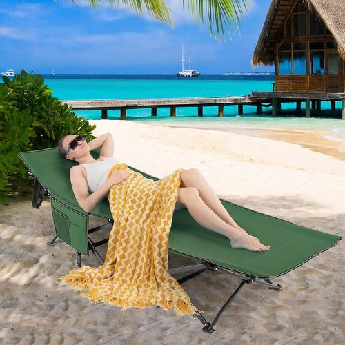 Lit De Camping Pliant 1 Personne Portable En Tissu Oxford Charge 272kg, 190 X 60 X 54 Cm