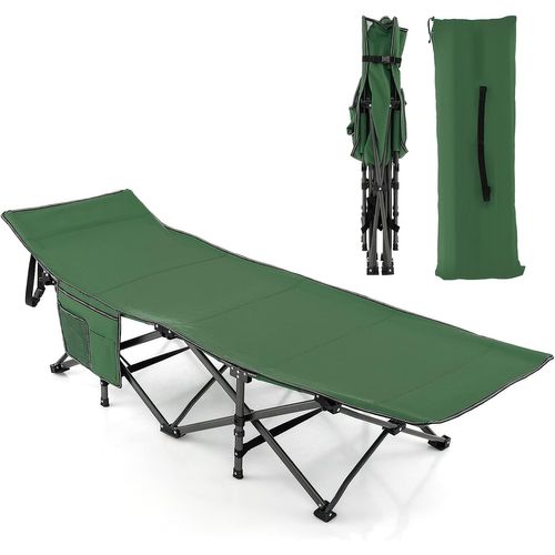 Lit De Camping Pliant 1 Personne Portable En Tissu Oxford Charge 272kg, 190 X 60 X 54 Cm