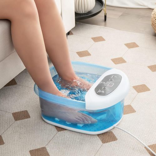 Bain De Pieds Avec Massage Automatique, Chauffage Rapide 35°c à 46°c, Vibration Des Bulles,bleu