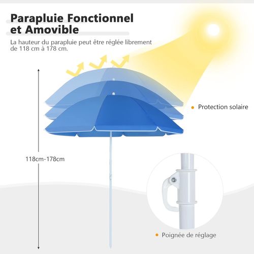 Chaise De Camping Pliante, Fauteuil De Jardin 2 Places 152x52x85cm, Charge Max 113 Kg