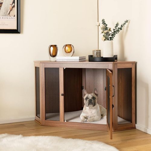 Cage Pour Chien Intérieur XXL, Cage D’angle Pour Animaux De Compagnie 114 X 60 X 68 Cm