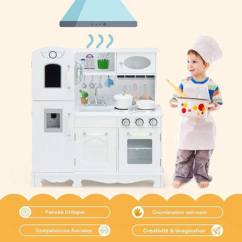 Cuisine pour enfants en bois jeu jouet d'imitation grand réalisme multi