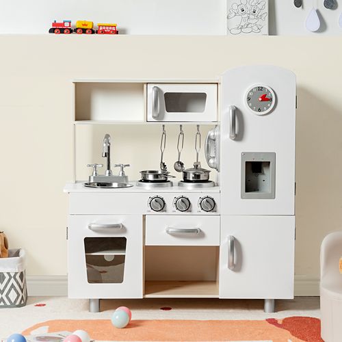 Cuisine Enfants Avec Téléphone Et Horloge, Cuisiniere Enfants Avec Lumière Et Effet Sonore(naturel)
