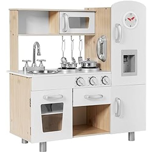 Cuisine Enfants Avec Téléphone Et Horloge, Cuisiniere Enfants Avec Lumière Et Effet Sonore(naturel)