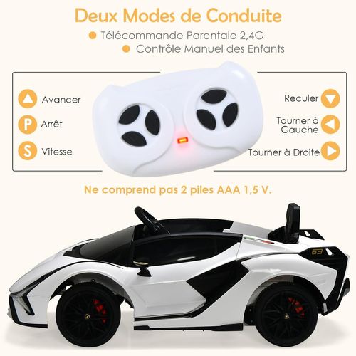 Voiture électrique Enfant BMW GT 640i – 12V – Blanc – Avec Télécommande