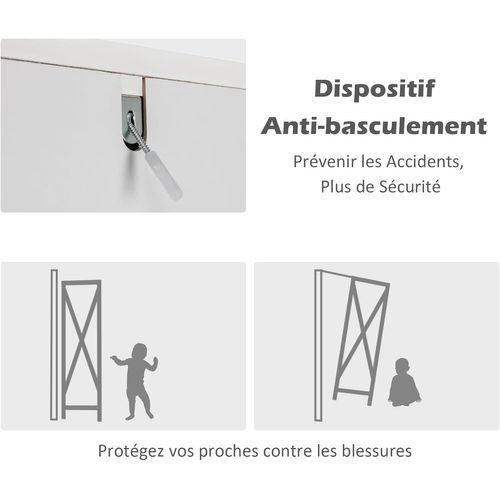 Colonne De Salle De Bain 5 Niveaux 2 Portes, Meuble Rangement De Salle De Bain, 37x37x160 Cm Blanc