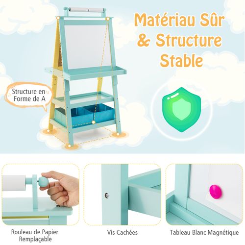 Pratique Chevalet Enfant Tableau à Dessin magnétique Double Face