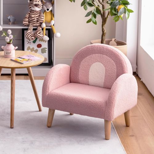 Chaise En Peluche Pour Enfant - Fauteuil Ours Doux 50x45x50cm - Décoration Chambre, Salon Ou Balcon - Cadeau Mignon Et Confortable