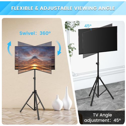 Support TV Sur Pied Universel Pivotant Pour TV 21 à 47 LCD LED Plasma, Salon, Bureau