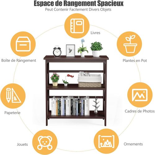 Bibliothèque Étagère De Rangement, Pour Entrée, Salon, Chambre, Bureau (café)