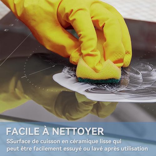 Plaque Induction 2 Feux Encastrable, Avec 9 Niveaux De Puissance Et Fonction Boost, 3500w