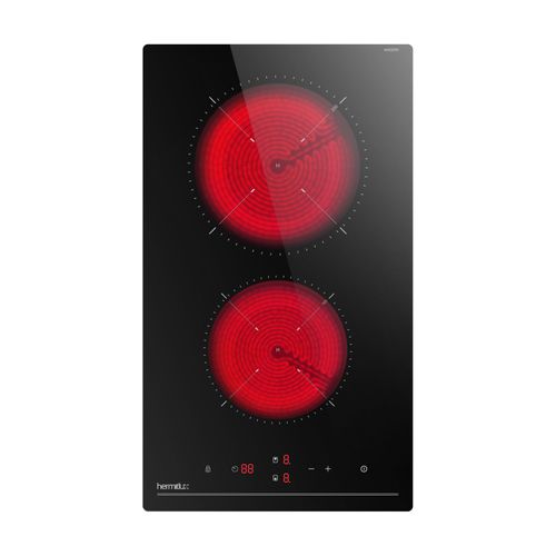 Plaque Vitrocéramique 2 Foyers, 29 Cm, 9 Niveaux De Puissance, 3300w, Commande Tactile