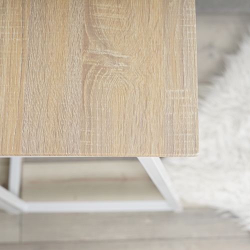 Bureau Pliant Industriel Bois Et Métal Blanc