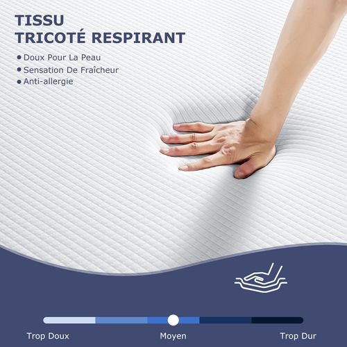 Matelas Mousse 160x200 Cm INRE Accueil Mémoire De Forme Epaisseur 30 cm, Réversible