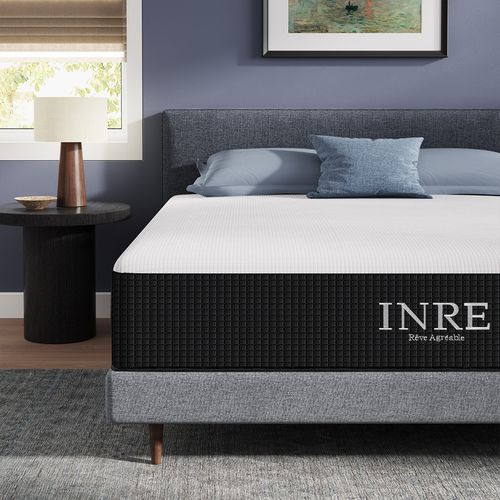 Matelas Mousse 160x200 Cm INRE Accueil Mémoire De Forme Epaisseur 30 cm, Réversible
