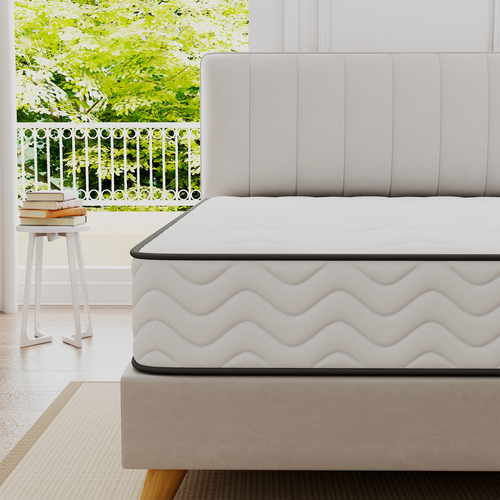 Matelas Ressort 140x200 Cm - INRE, Epaisseur 20 cm, confort Ferme - Tissu confortable