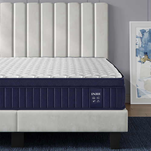 Matelas Ressort 140x190 Cm – Epaisseur 30 Cm, Confort Ferme – Tissu Confortable