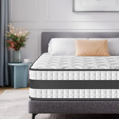 Matelas Ressort 160x200 Cm – Epaisseur 25 Cm, Confort Ferme – Tissu Confortable