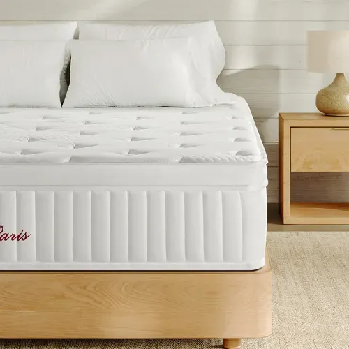 Matelas Ressorts 160x200 Cm – épaisseur 30 Cm – Confort équilibré – Tissu Doux Au Toucher