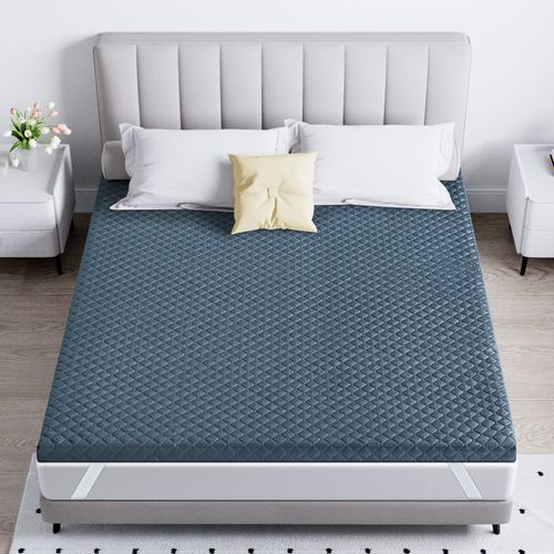 Surmatelas 160x200 cm, Epaisseur 6cm, Haute Densité, Avec Housse Hypoallergénique Lavable