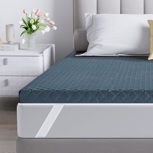 Surmatelas 160x200 cm, Epaisseur 6cm, Haute Densité, Avec Housse Hypoallergénique Lavable