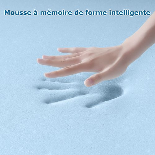 Surmatelas 140x190 Cm - épaisseur 10 Cm - Déhoussable - Tissu Confortable