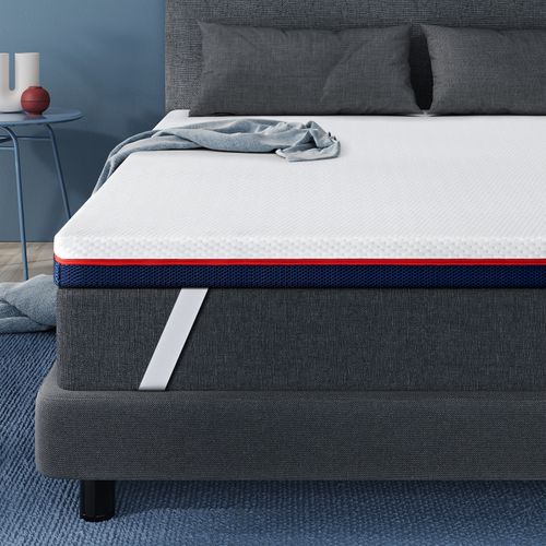 Surmatelas 140x190 Cm - épaisseur 10 Cm - Déhoussable - Tissu Confortable