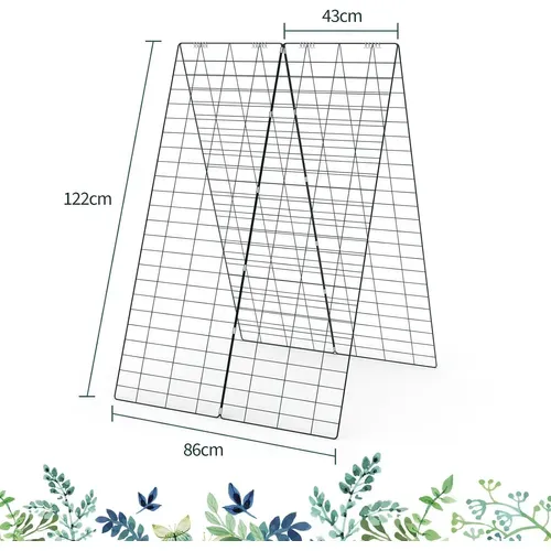 Lot De 2 Support Pour Plantes Grimpantes En Métal, 122 X 43 Cm, Treillage Jardin  Vert
