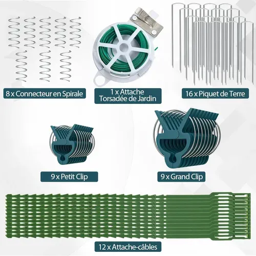 Lot De 2 Support Pour Plantes Grimpantes En Métal, 122 X 43 Cm, Treillage Jardin  Vert