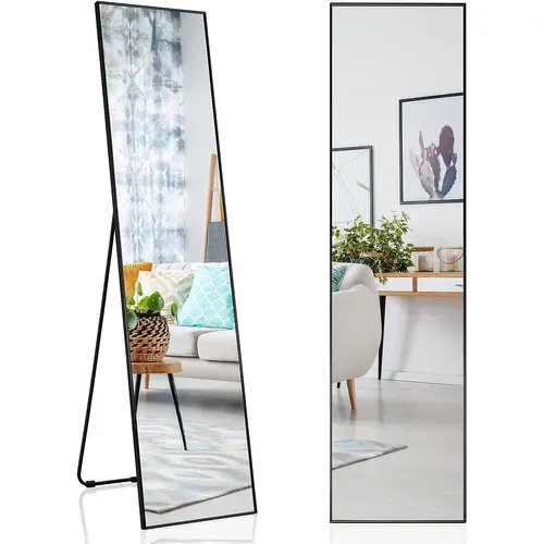Miroir Sur Pied Rectangulaire-miroir Mural, 40 X 60 Cm, Miroir En Pleine Longueur , Noir