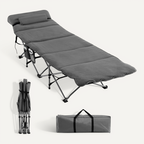 Lit De Camping Pliant MOPHOTO Avec Coussin - Support 600 Livres Sac
