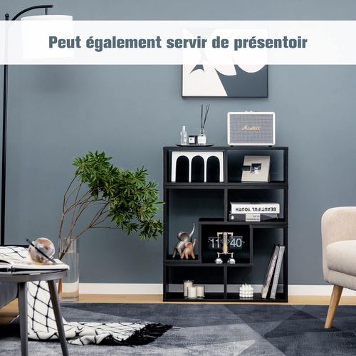 Meuble TV Moderne 3 Pièces Avec Étagère , Pour TV Jusqu’à 49 Pouces, 140x30x43cm, Noir