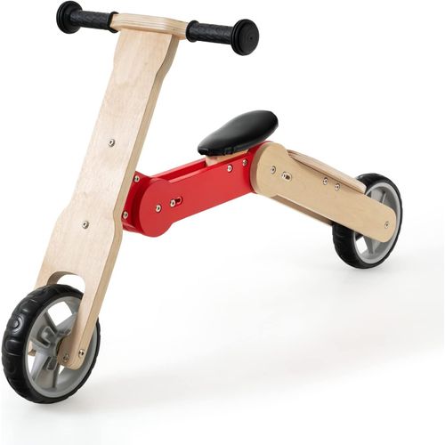 Trottinette Convertible Pour Enfants, 2 En 1 Trottinette Avec Siège Amovible,rouge