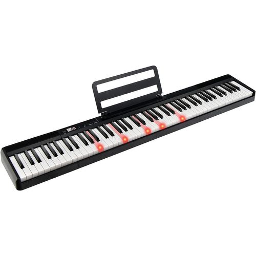 Clavier Numérique Piano 88 Touches Portable Avec Fonction Bluetooth Filtres Dynamique Réglable Noir