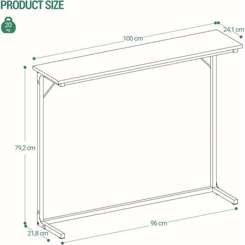 HOOBRO Table Console, Table d'entrée, Table d'appoint, Bout de Canapé