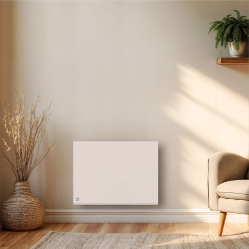 Radiateur électrique Fixe à Inertie Sèche Céramique+film 1000w  Freya Horizontal Blanc