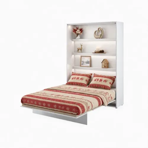 Lenart Armoire Lit Escamotable Vertical 140x200 Cm Blanc Mat Lit Rabattable Lit Mural"consus"