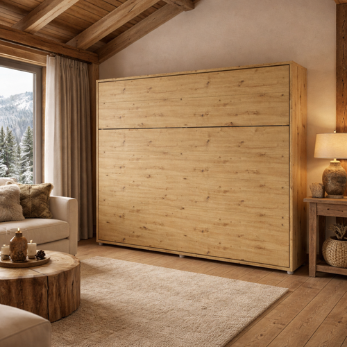 Lenart Armoire Lit Escamotable Horizontal 140x200 Cm Chêne Artisan Lit Rabattable Lit Mural"consus"