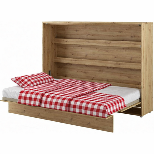 Lenart Armoire Lit Escamotable Horizontal 140x200 Cm Chêne Artisan Lit Rabattable Lit Mural"consus"