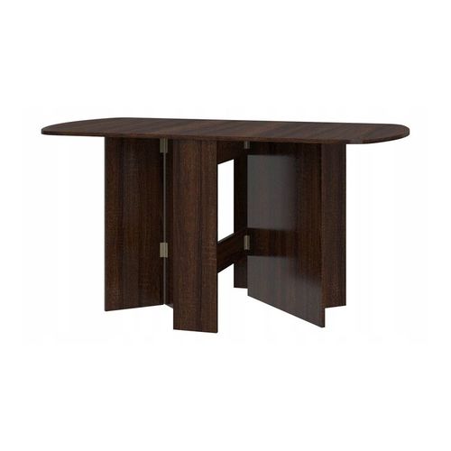 Table À Manger Ovale Pliante Sonoma Sombre 150x80 cm