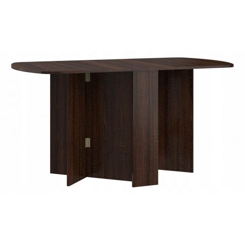 Table À Manger Ovale Pliante Sonoma Sombre 150x80 cm