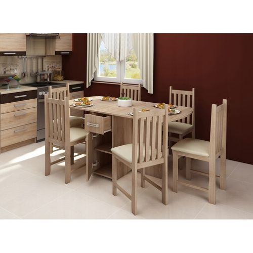 Table à Manger Ovale Pliante 2 Tiroirs Couleur Or Artisan 160x80 Cmhomni 2 Table Pliable