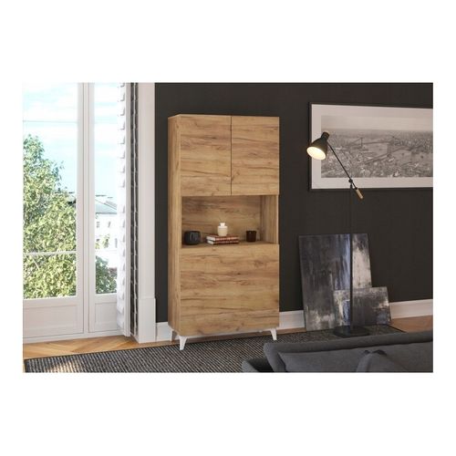 Armoire Placard Convertible En Bureau Et Table Home Office 175x80x36cm « Meggie-or Artisan»
