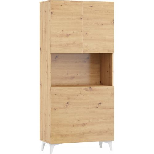 Armoire Placard Convertible En Bureau Et Table Home Office 175x80x36cm « Meggie-chêne Artisan»