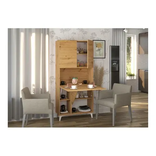 Armoire Placard Convertible En Bureau Et Table Home Office 175x80x36cm « Meggie-chêne Artisan»